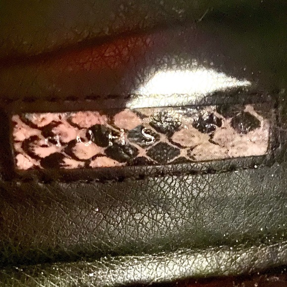 ♥️ Topshop UK 🇬🇧 Black and Cream Snakeskin Combat Boots. Size 8. GOOD AS NEW ! - Picture 10 of 11